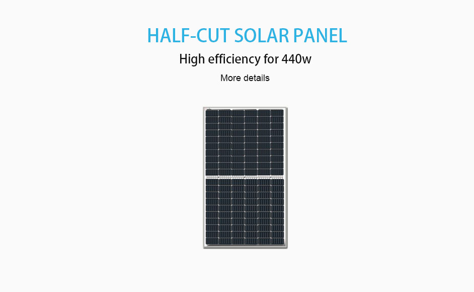 Half cut solar panel